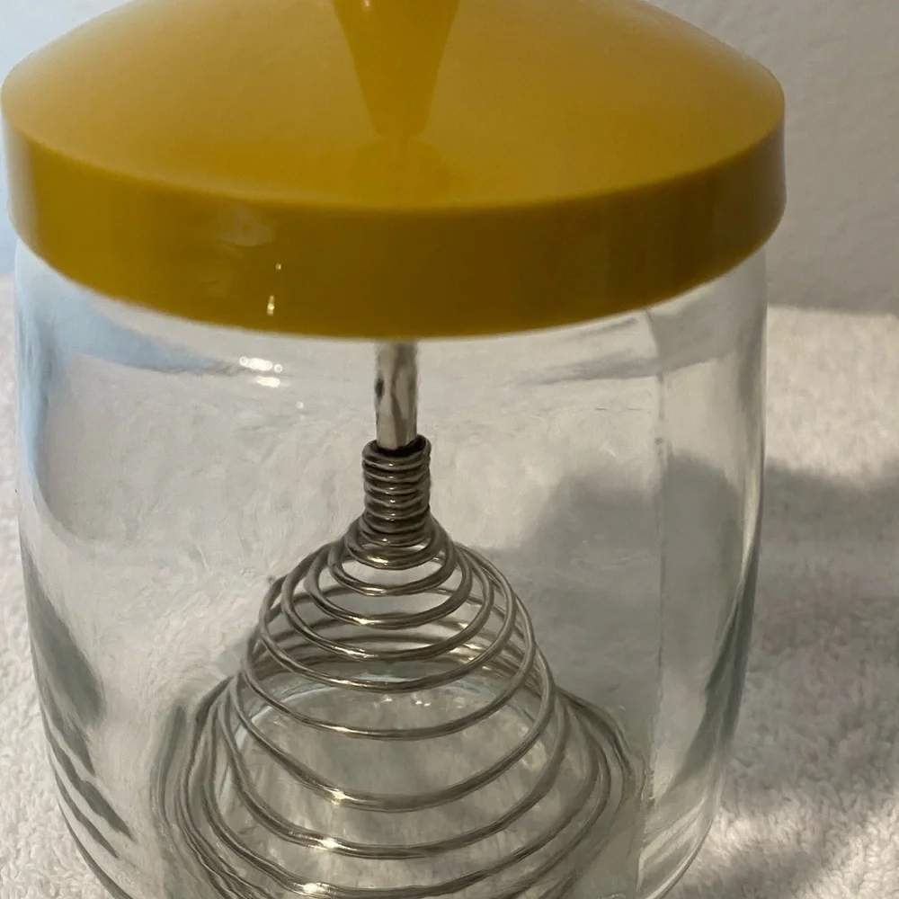 Retro Yellow and Green Glass Kitchen Tools Set